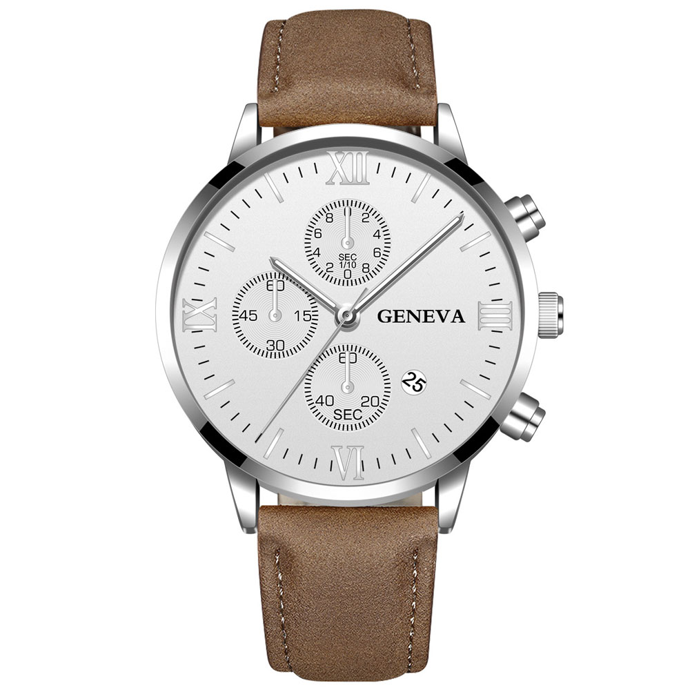 Jewelry Inspired Watches - Geneva Fashion Men Date Alloy Case