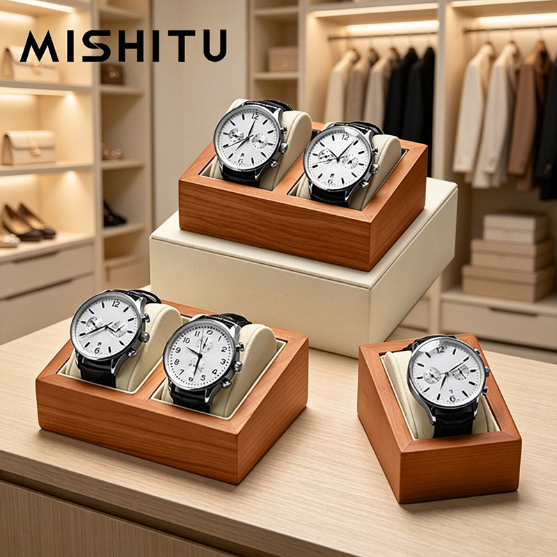 Jewelry Organizer Watches - MISHITU Solid Wood Watch Storage Box