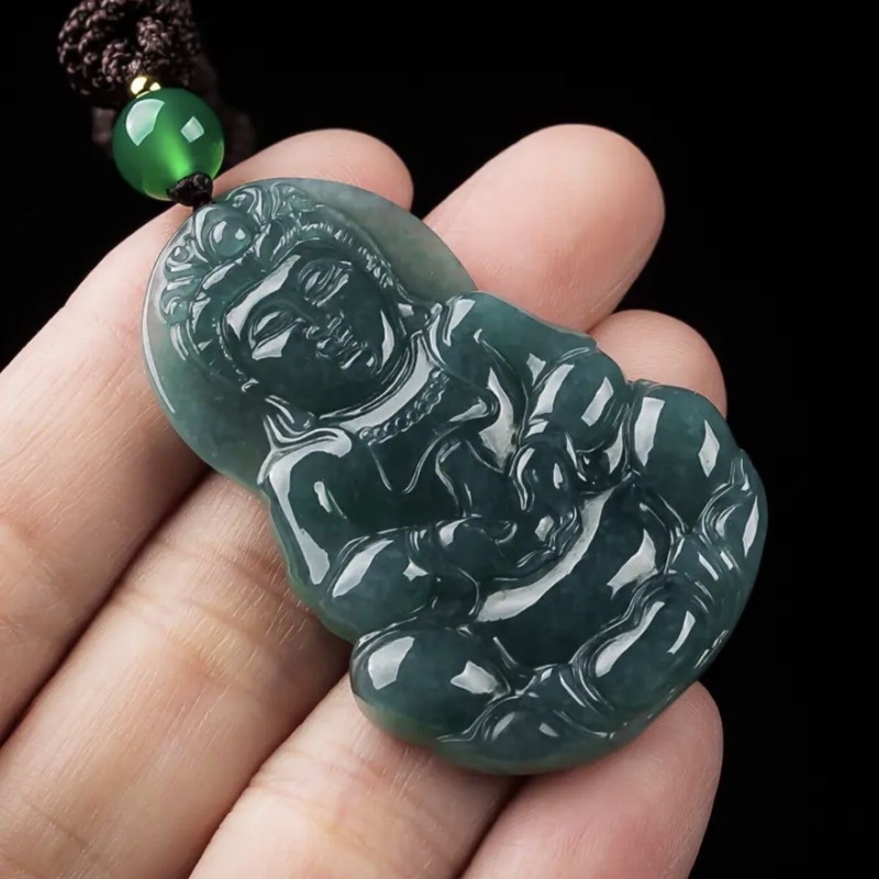 Jewelry & Watches Sp Zo O - Genuine A-grade Guanyin Buddha , blue