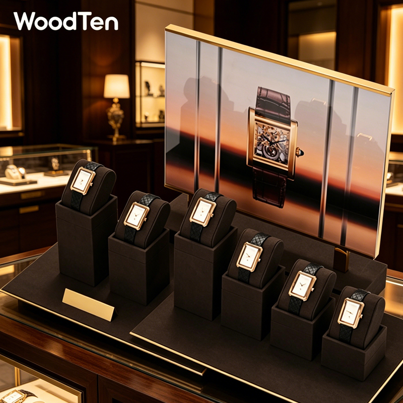 Watches Jewelry Holder - WoodTen Microfibe Watch Stand Wristwatch Holder