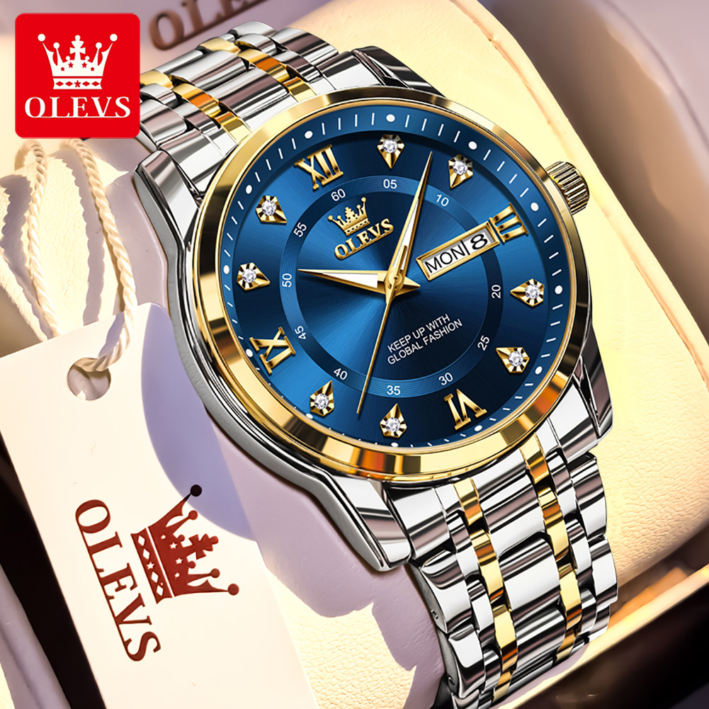 Jewelry Inspired Watches - OLEVS Brand Fashion men's watches stainless