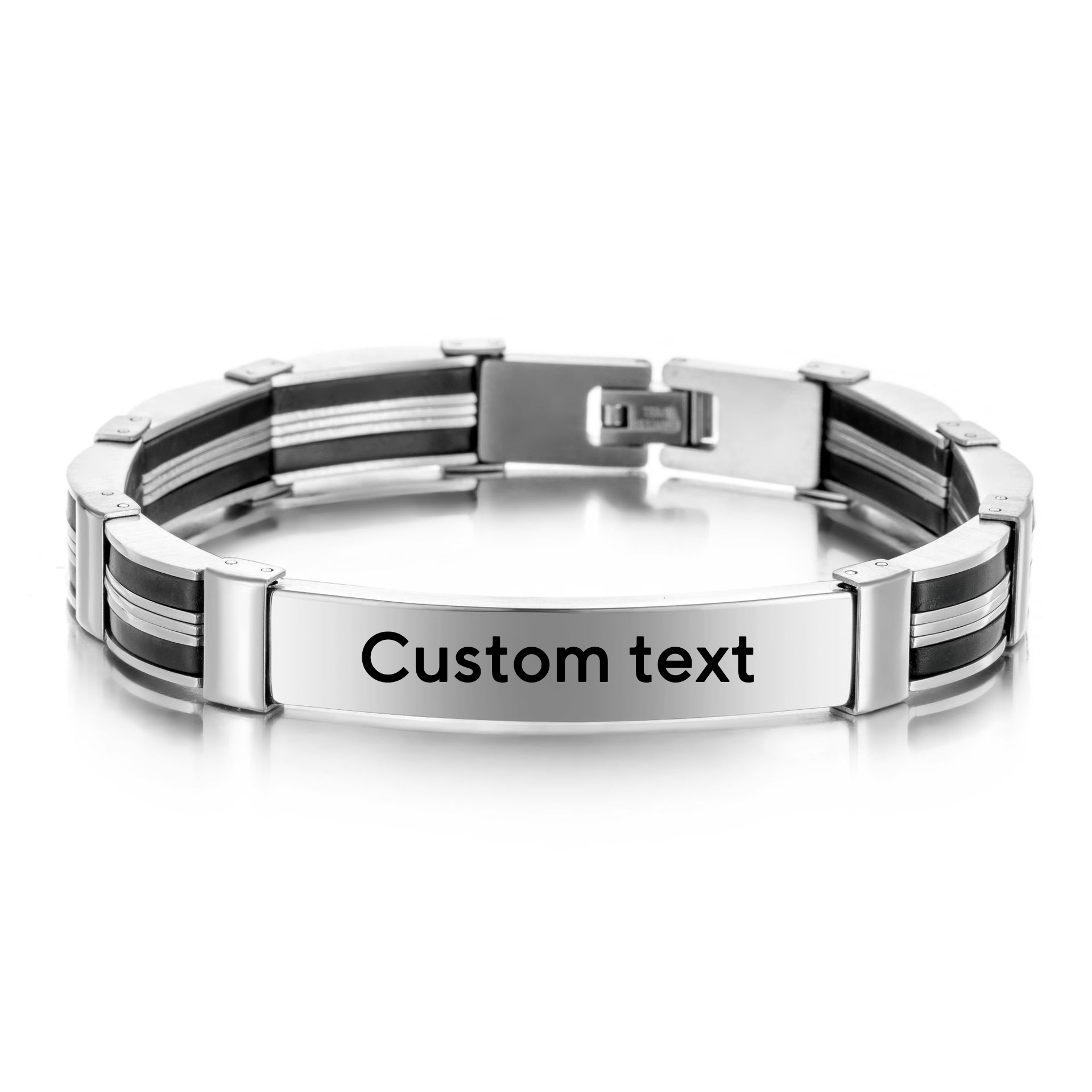 Jewelry Clasp Watches - Punk Custom TEXT Name Men Stainless