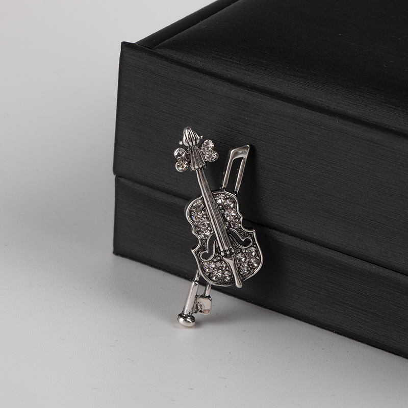 Crystal Violin Brooch Jewelry  - Vintage Brooch Pin recension och pris
