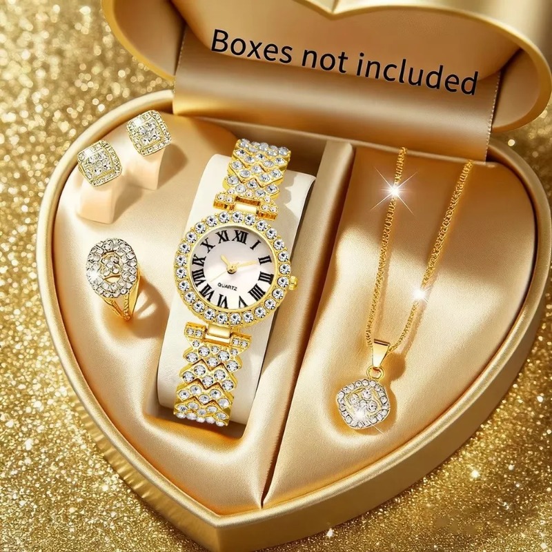 5PCS Luxury Rhinestone Women's - Jewelry Clasp Watches recension och pris