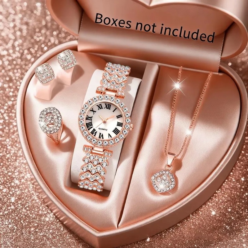5PCS Luxury Rhinestone Women's - Jewelry Clasp Watches recension och pris