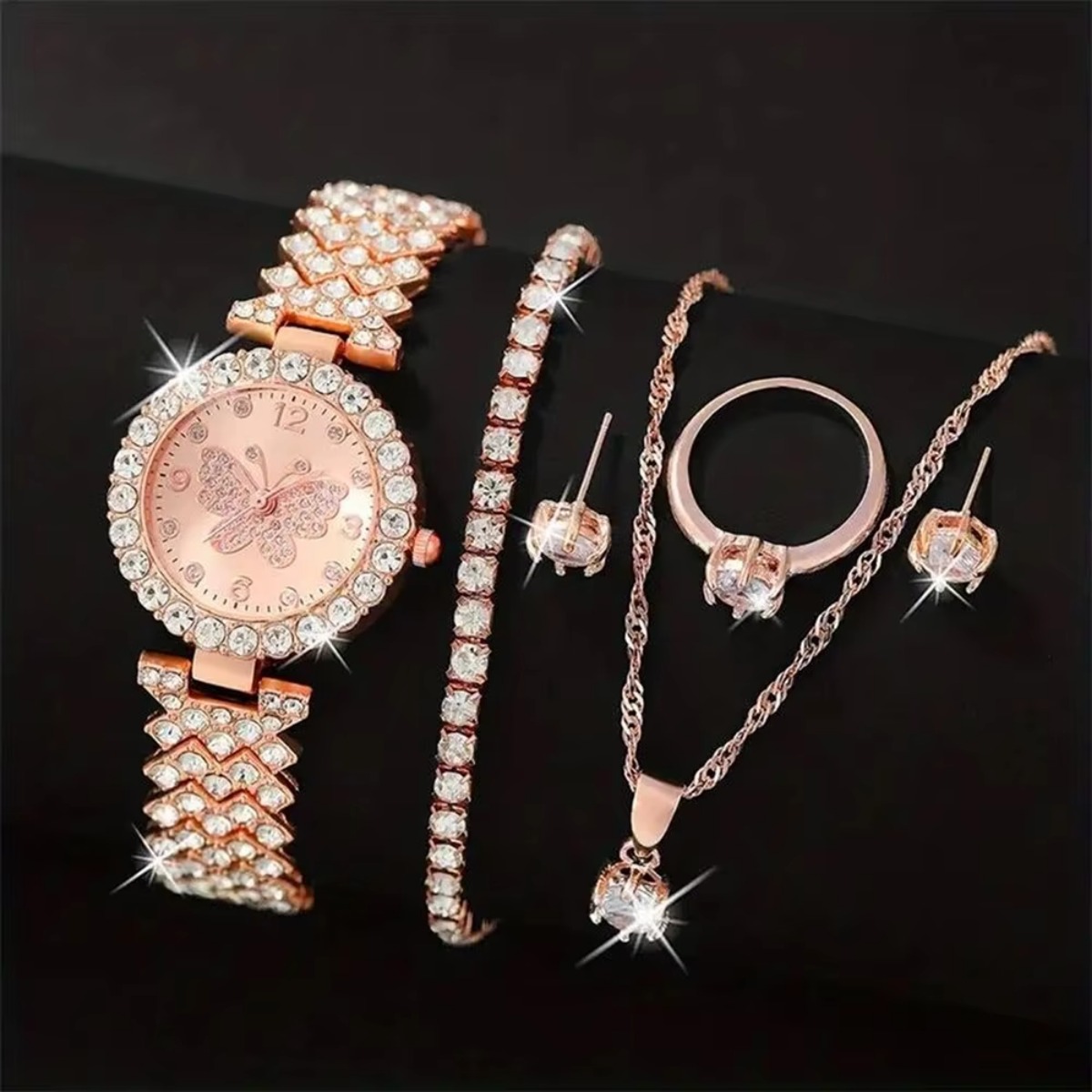 6PCS/Set Luxury Rhinestone But - Jewelry Clasp Watches recension och pris