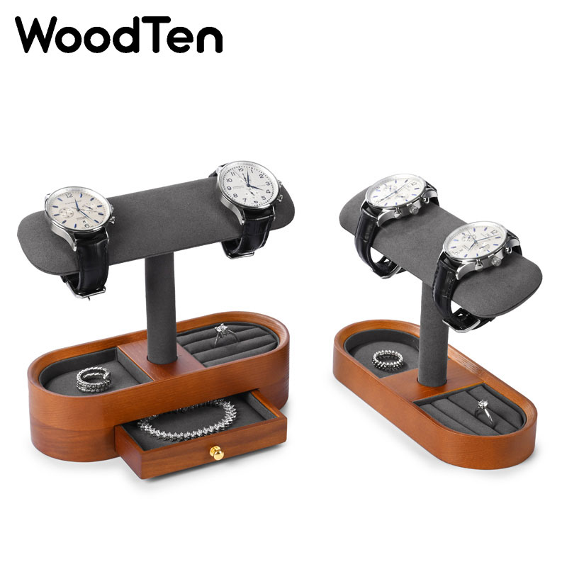 WoodTen Watch Display Stand wi - Watches Jewelry Holder recension och pris