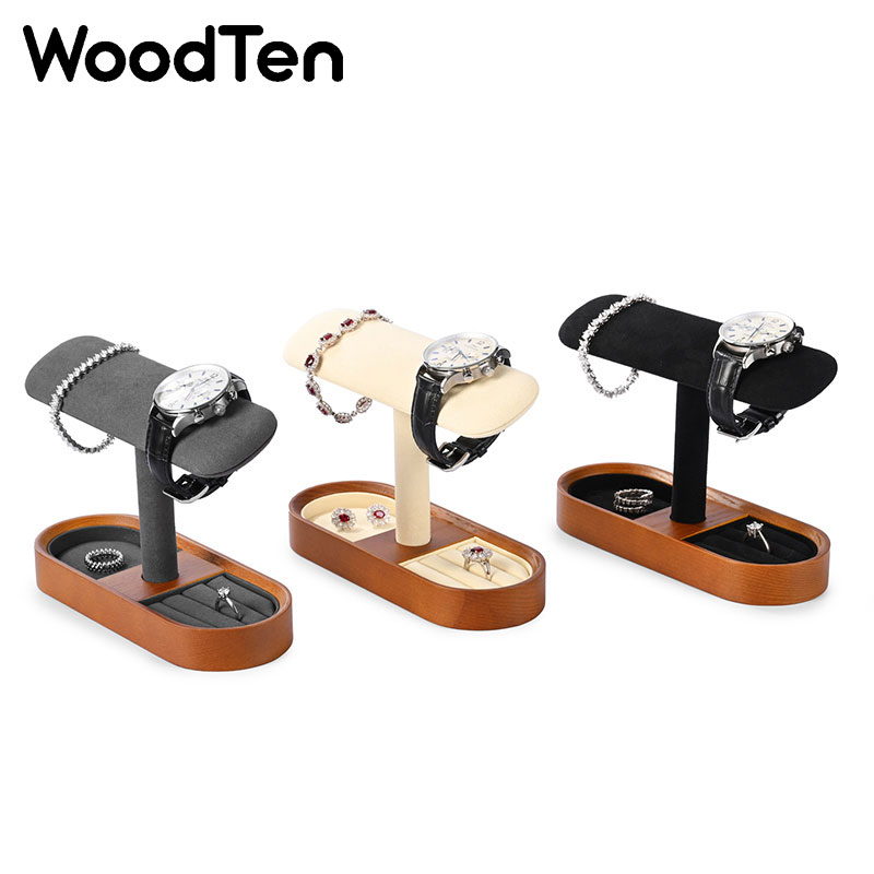 WoodTen Watch Display Stand wi - Watches Jewelry Holder recension och pris