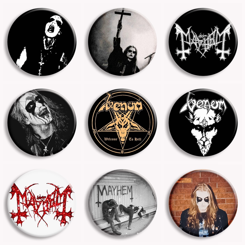 Rock Mayhem Band Soft Button P - Vintage Brooch Pin recension och pris