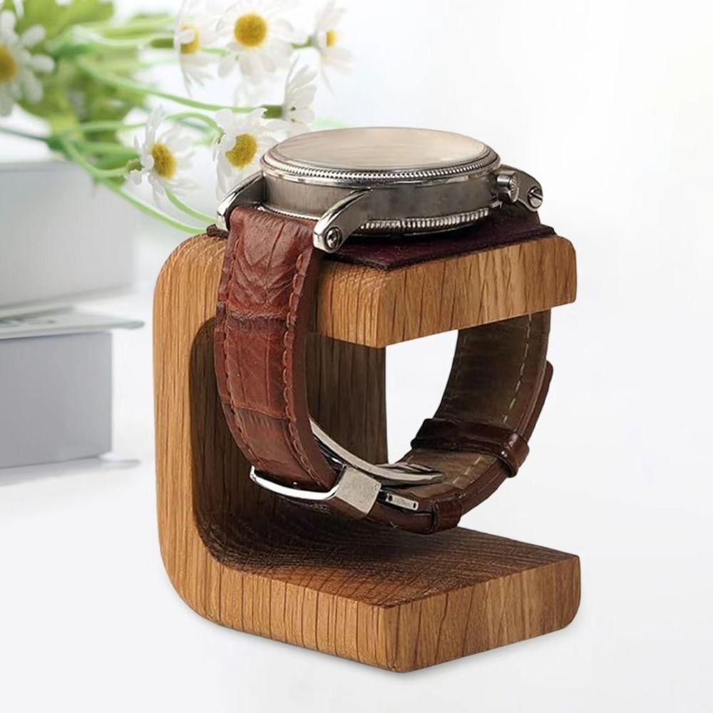 Wooden Watch Display Stand Tab - Watches Jewelry Holder recension och pris