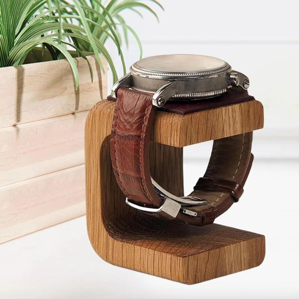 Wooden Watch Display Stand Tab - Watches Jewelry Holder recension och pris