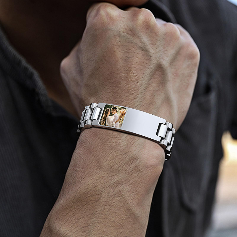 Custom Picture Text Bracelet W - Jewelry Clasp Watches recension och pris