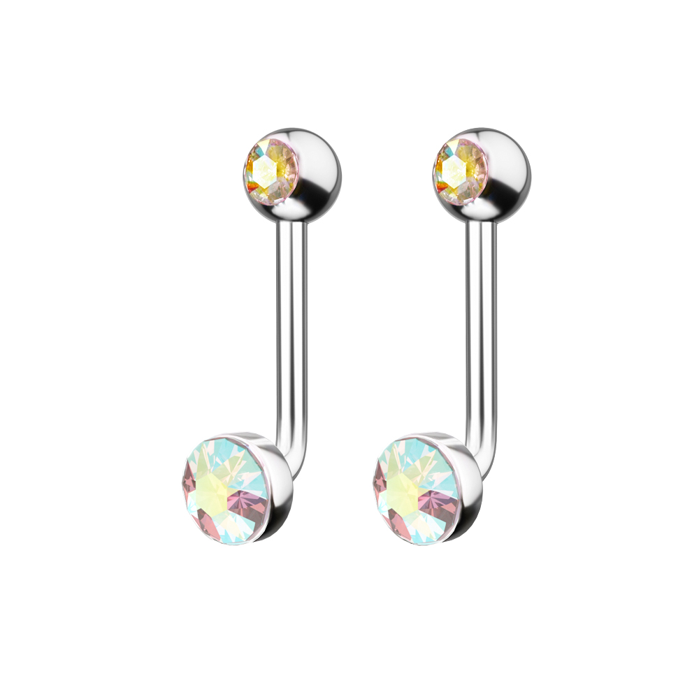 1PC F136 Titanium 14G CZ Gem P - Christina Jewelry & Watches Marguerite Ørestik Forgyldt Sølv recension och pris