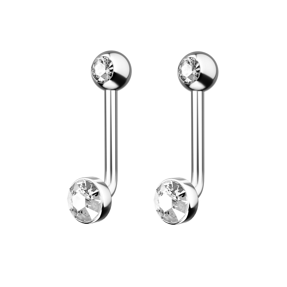 1PC F136 Titanium 14G CZ Gem P - Christina Jewelry & Watches Marguerite Ørestik Forgyldt Sølv recension och pris