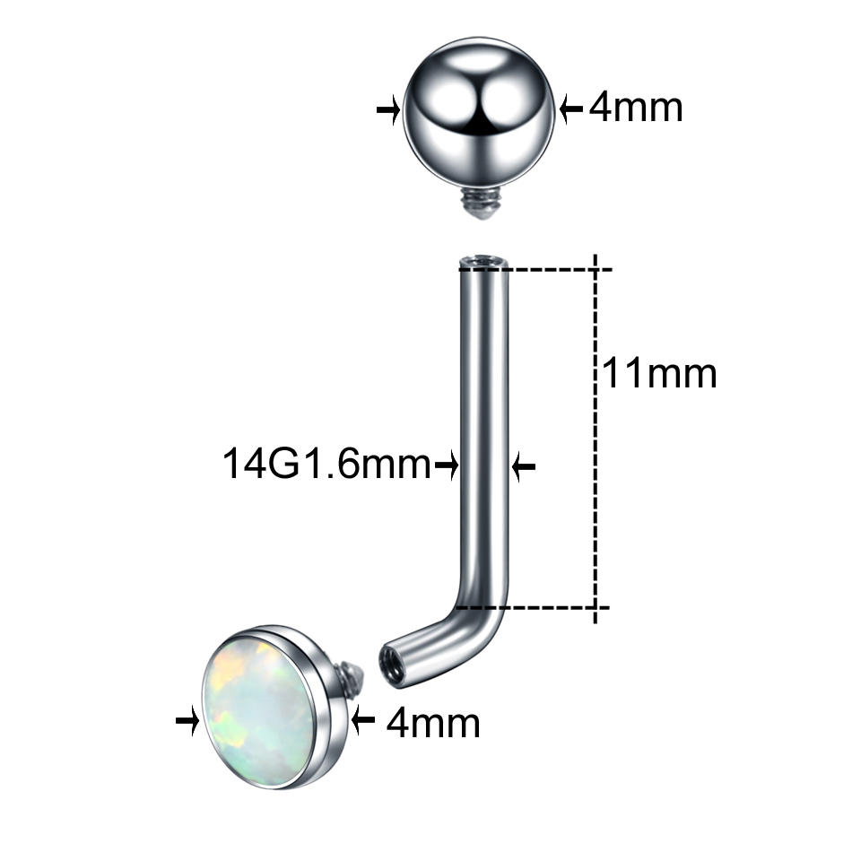 1PC G23 Titanium Opal Crystal  - Christina Jewelry & Watches Marguerite Ørestik Forgyldt Sølv recension och pris