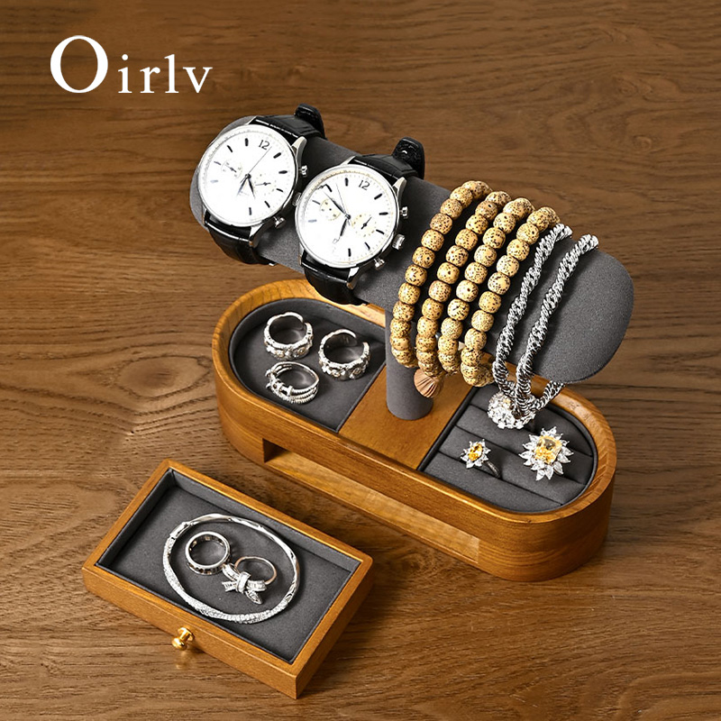 Oirlv Solid Wood Watch Organiz - Watches Jewelry Holder recension och pris