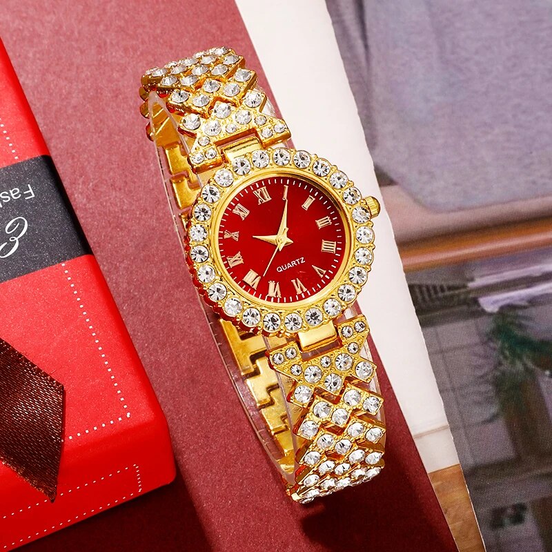 Golden Luxury Watch Women Ring - Jewelry Clasp Watches recension och pris