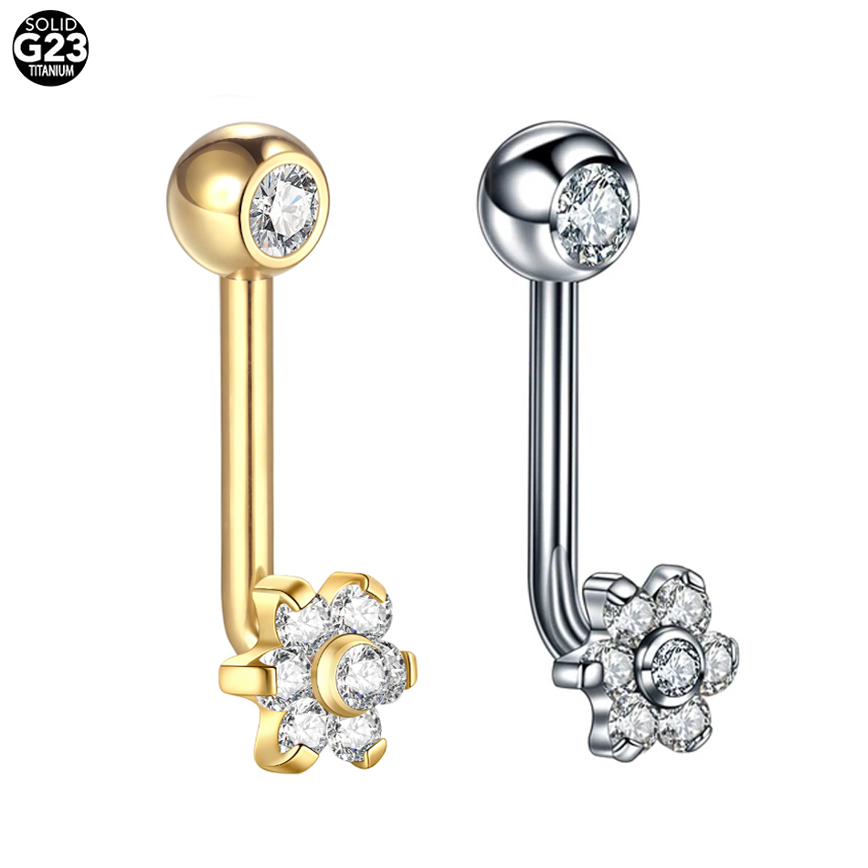 1Pc G23 Titanium Crystal Flowe - Christina Jewelry & Watches Marguerite Ørestik Forgyldt Sølv recension och pris