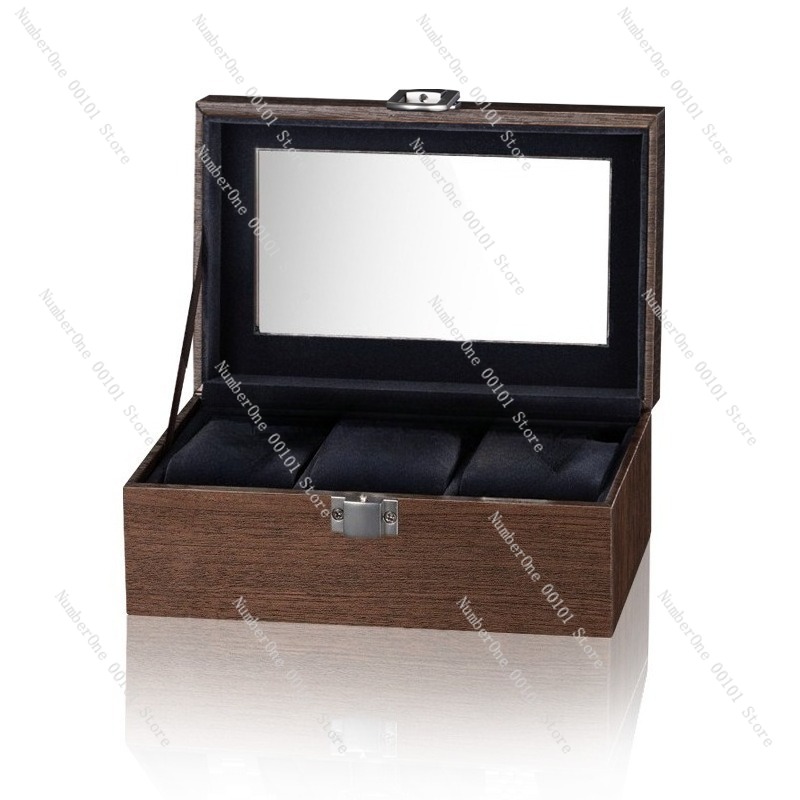 Walnut Wood Grain Watch Box Se - Jewelry Box With Watches recension och pris