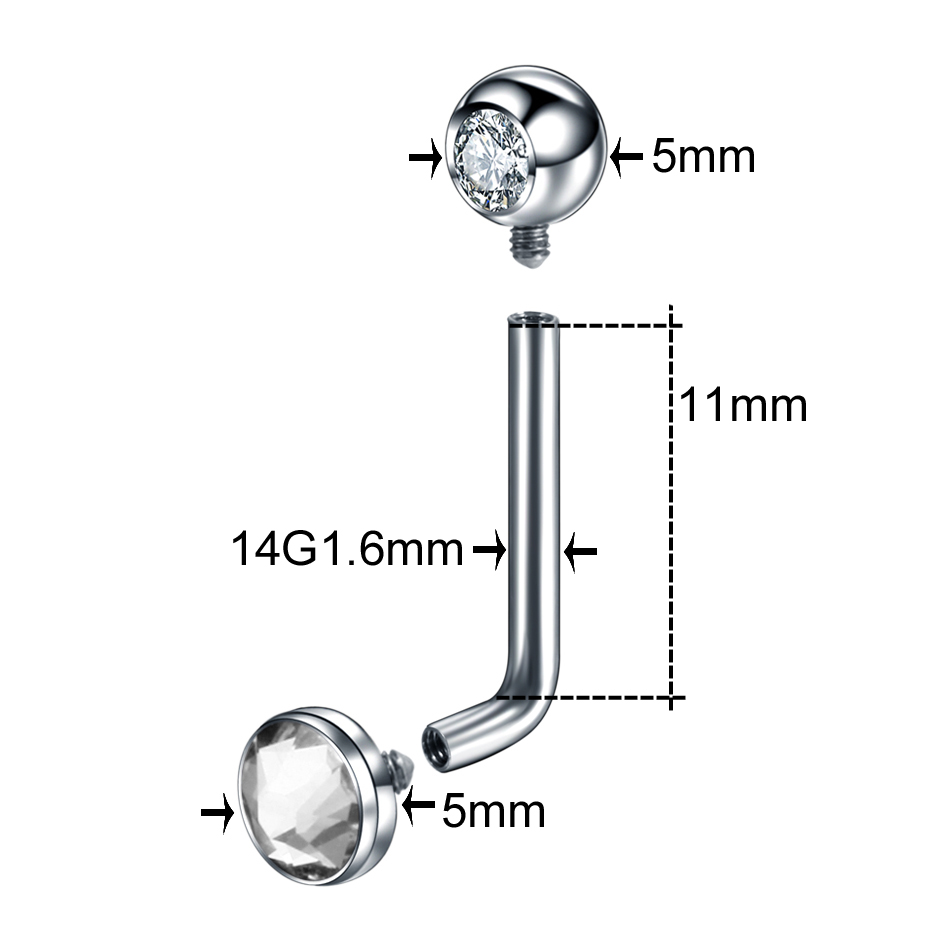 1PC ASTM F136 Titanium Christi - Christina Jewelry & Watches Marguerite Ørestik Forgyldt Sølv recension och pris