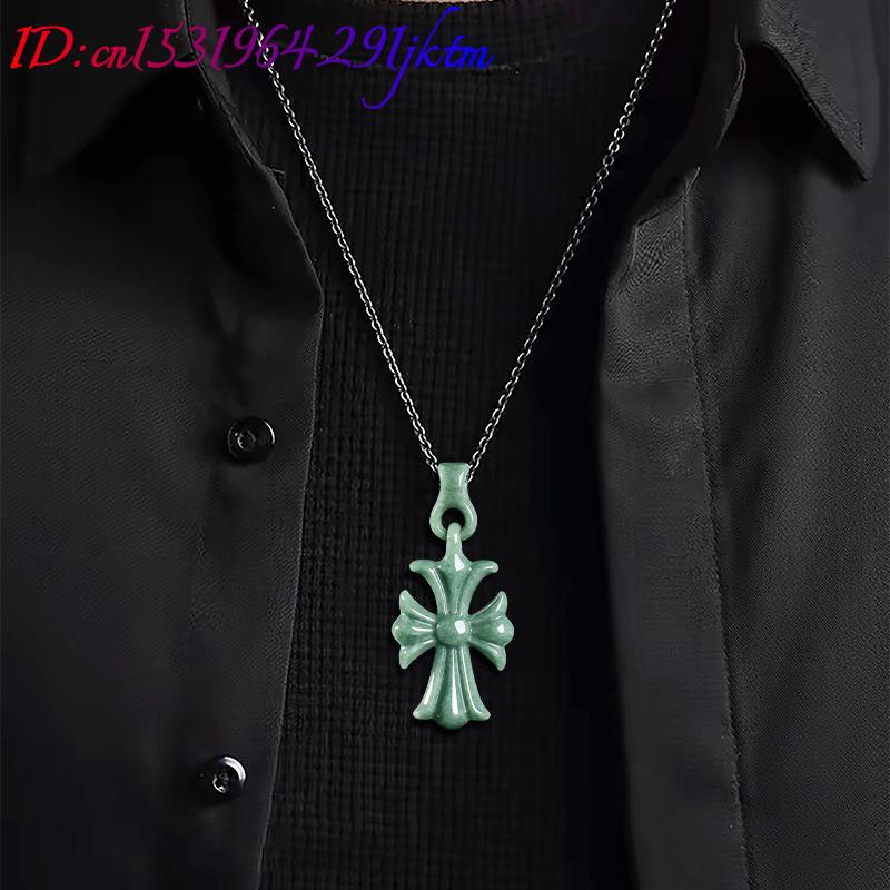 Natural Burmese Jadeite Cross  - Jewelry & Watches Sp Zo O recension och pris