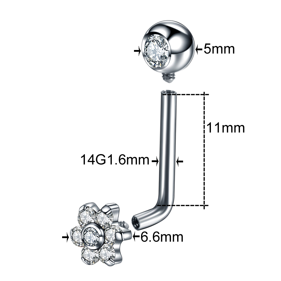 1PC Titanium Christina Piercin - Christina Jewelry & Watches Marguerite Ørestik Forgyldt Sølv recension och pris