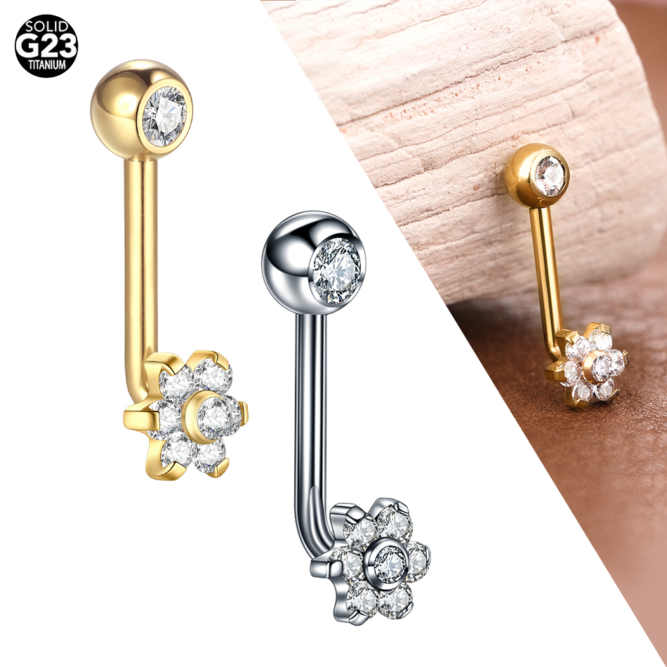 1/5PCS Titanium CZ Crystal Flo - Christina Jewelry & Watches Marguerite Ørestik Forgyldt Sølv recension och pris