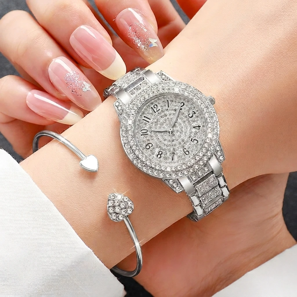 6PCS Fashion Rhinestone Women  - Jewelry Clasp Watches recension och pris