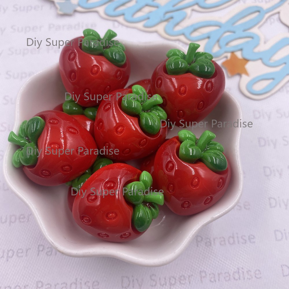 8PCS Resin Kawaii Colorful Red - Paradise Jewelry & Watches Llc recension och pris