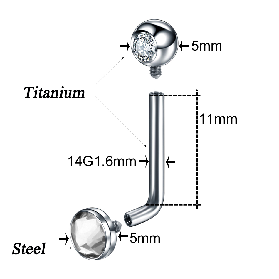 1PC G23 Titanium Crystal Chris - Christina Jewelry & Watches Marguerite Ørestik Forgyldt Sølv recension och pris
