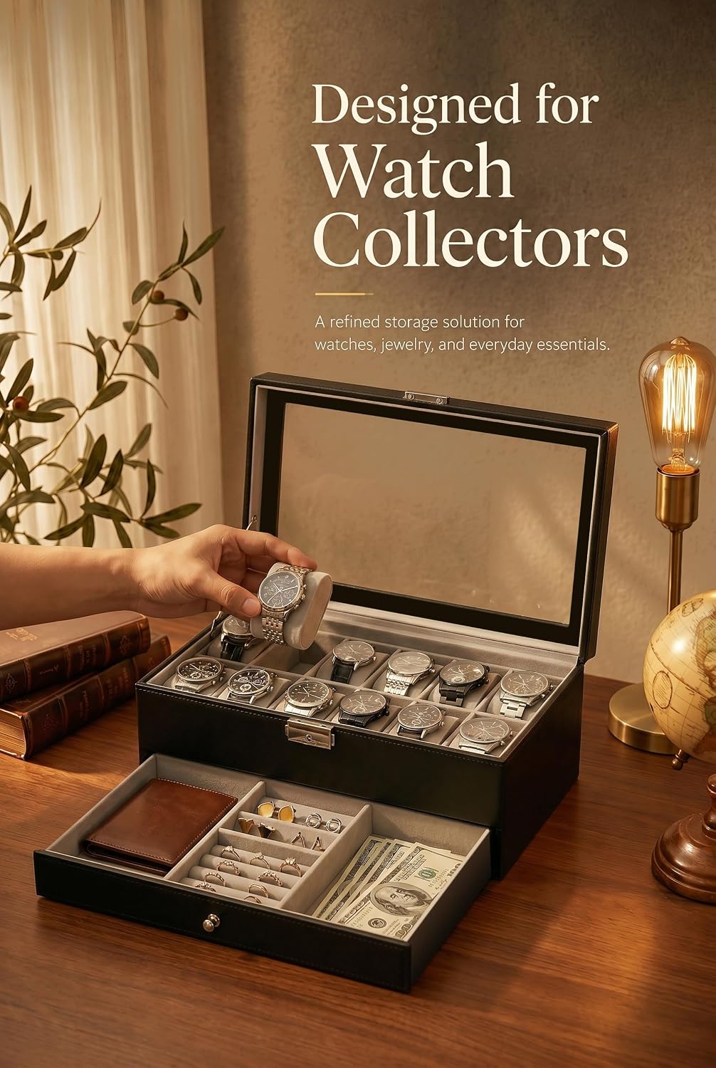 Watch Box Organizer for Men Gi - Jewelry Organizer Watches recension och pris