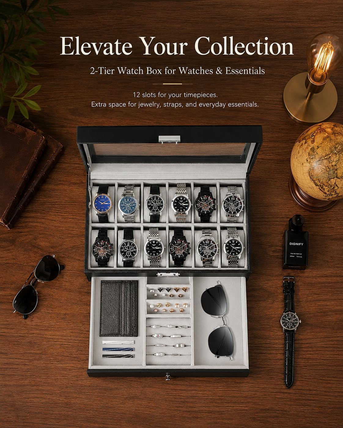 Watch Box Organizer for Men Gi - Jewelry Organizer Watches recension och pris