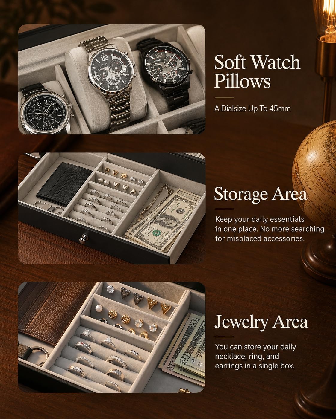 Watch Box Organizer for Men Gi - Jewelry Organizer Watches recension och pris