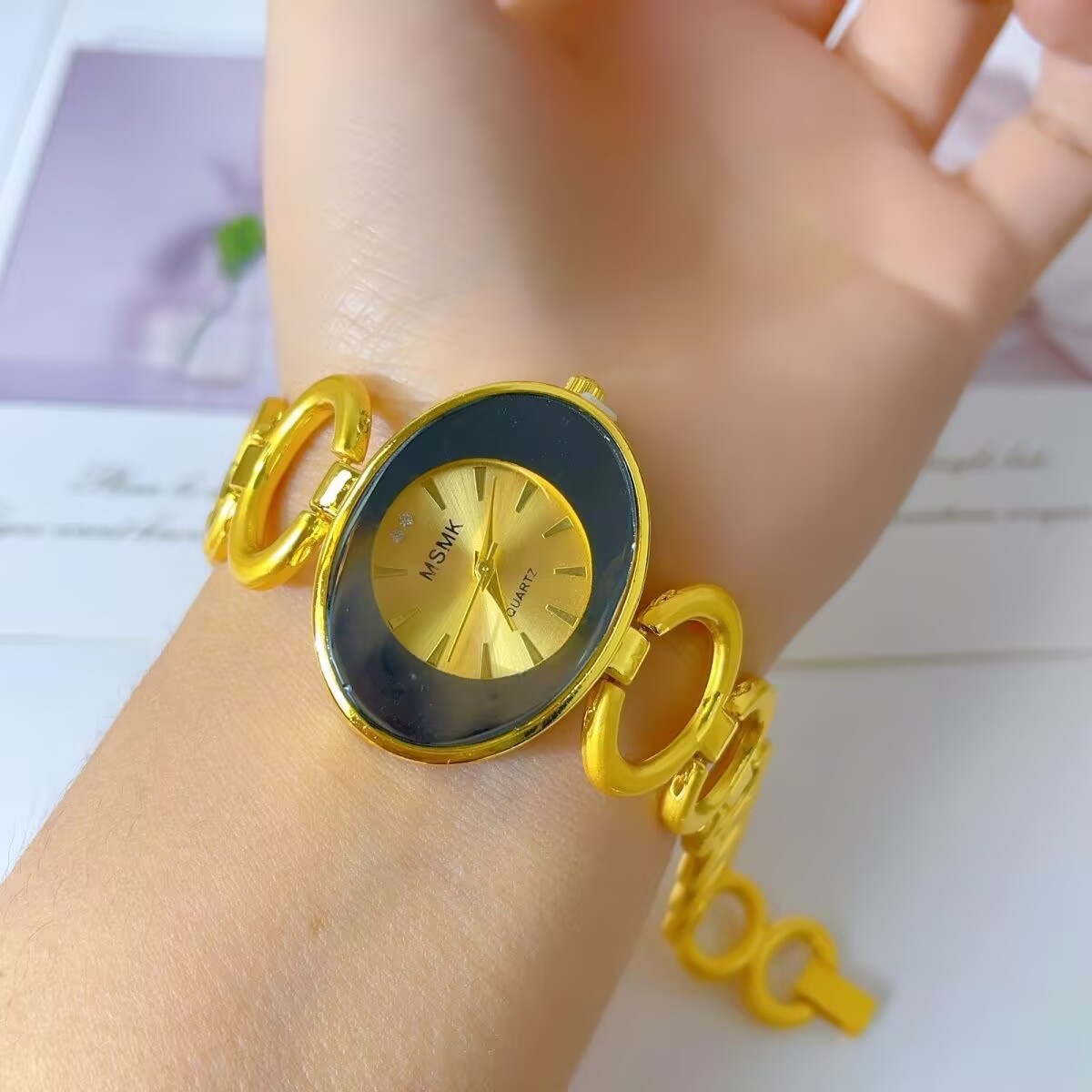New American 24K Gold Plated W - Jewelry Clasp Watches recension och pris