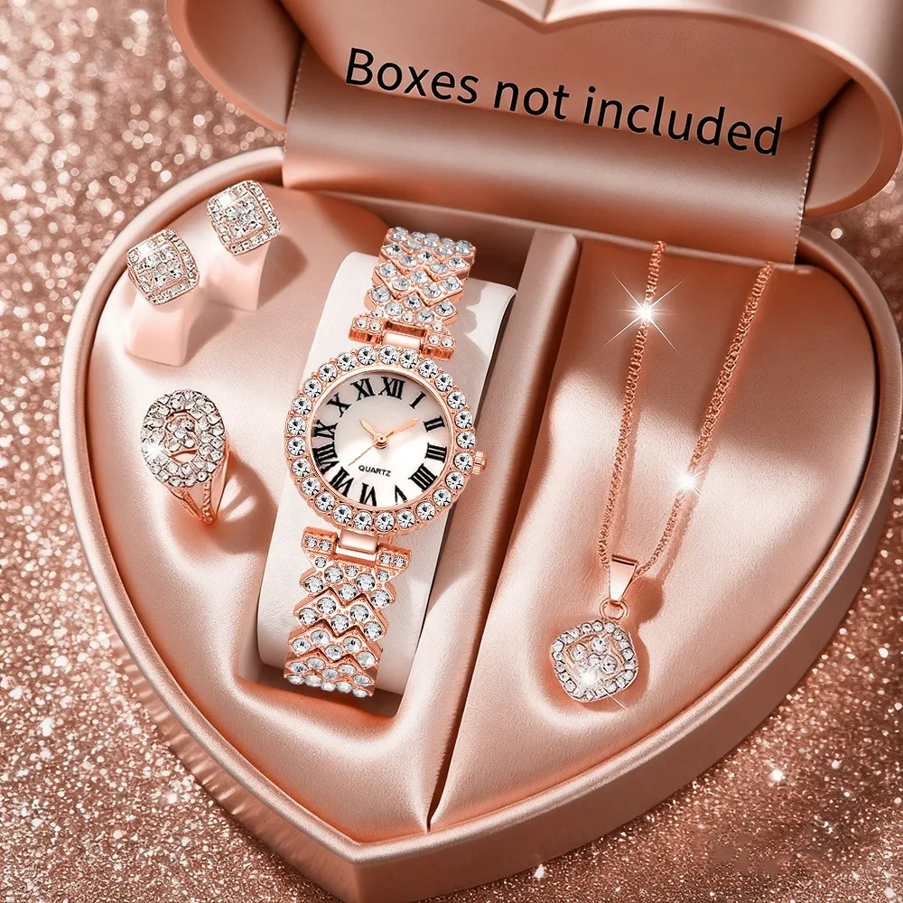 2026 5pcs Elegant Rhinestone W - Jewelry Clasp Watches recension och pris